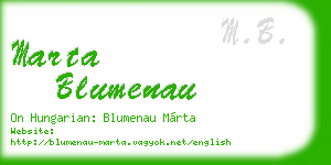 marta blumenau business card